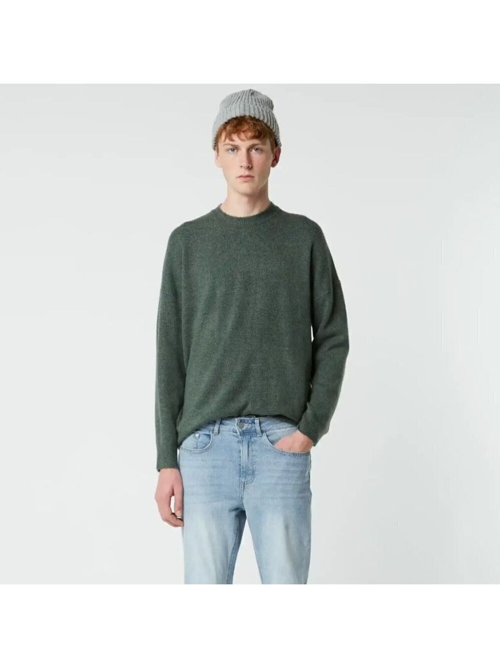 ** Oak + Fort Green Oversized Knit Crewneck Sweater Style 2482 Size S